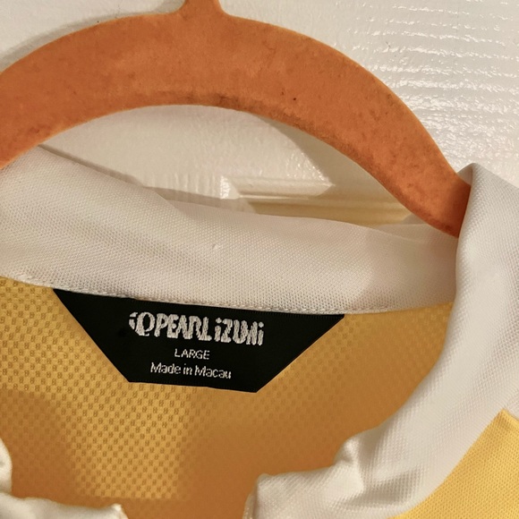 Unisex PEARL IZUMI Cycling Jersey. Sz Large. Sleeveless. Yellow/White. Zipper - Picture 3 of 7